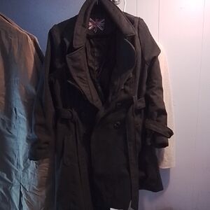 Miss London Black Trench Coat